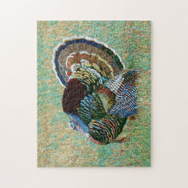 Wild Turkey Mozaïek Patroon Print Legpuzzel