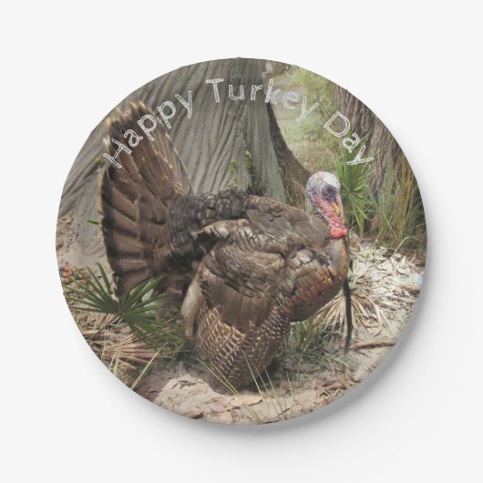 Wild Turkey Paper Borden Papieren Bordje (Voorkant)
