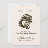 Wild Turkey Thanksgiving Brunch Kaart (Voorkant)