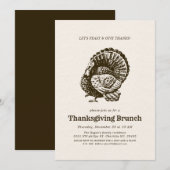 Wild Turkey Thanksgiving Brunch Kaart (Voorkant / Achterkant)