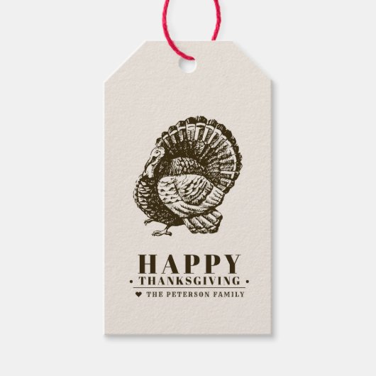 Wild Turkey | THANKSGIVING Cadeaulabel (Voorkant)