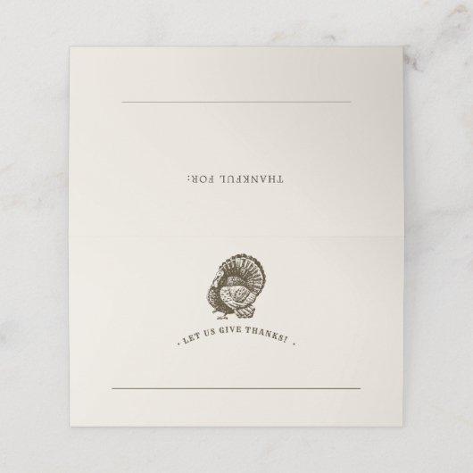 Wild Turkey | Thanksgiving Gepersonaliseerd Gelukk Plaatskaartje (Buitenkant ongevouwen)