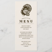 Wild Turkey | Thanksgiving Gepersonaliseerd menu (Voorkant)