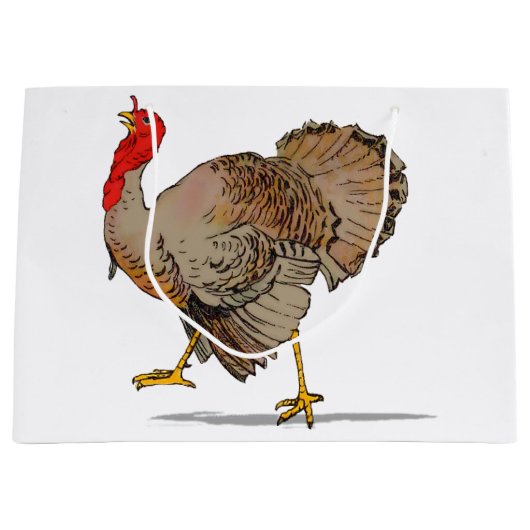 Wild Turkey Thanksgiving Groot Cadeauzakje (Voorkant)