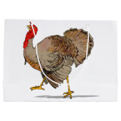 Wild Turkey Thanksgiving Groot Cadeauzakje (Achterkant)