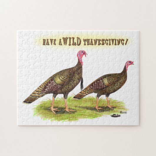 Wild Turkey Thanksgiving Legpuzzel (Horizontaal)