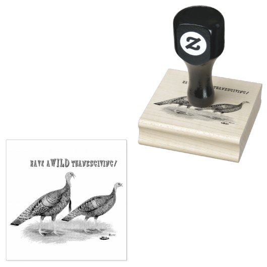 Wild Turkey Thanksgiving Rubberstempel (Gestempeld)