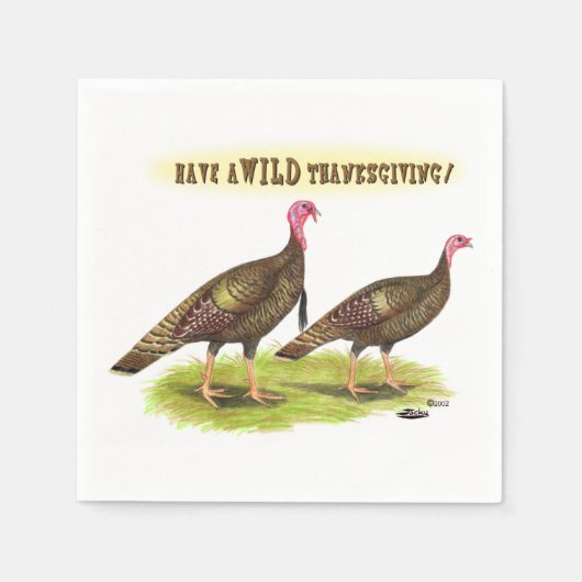 Wild Turkey Thanksgiving Servet (Voorkant)