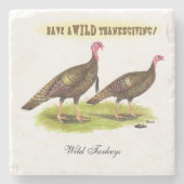 Wild Turkey Thanksgiving Stenen Onderzetter (Voorkant)