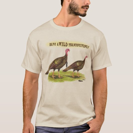 Wild Turkey Thanksgiving T-shirt (Voorkant)