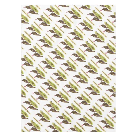 Wild Turkey Thanksgiving Tafelkleed (Voorkant)