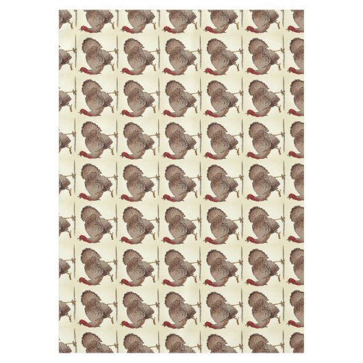 Wild Turkey Thanksgiving Tafelkleed (Voorkant)