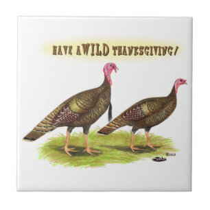 Wild Turkey Thanksgiving Tegeltje