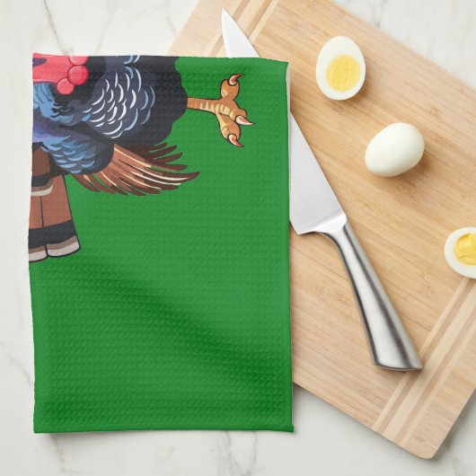 Wild turkey theedoek (Quarter Fold)