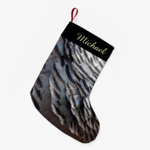 Wild Turkey-veren II Abstracte Natuur Ontwerp Kleine Kerstsok