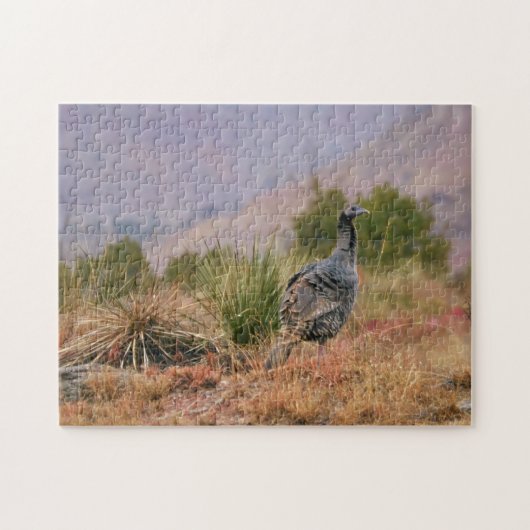 Wild Turkije Big Bird Desert Natuur Puzzel (Horizontaal)