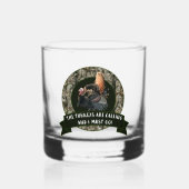 Wild Turkije Jacht Quote Camouflage Camo Whisky Glas (Voorkant)