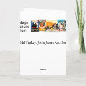 Wild Turkije, John James Audubon Kaart (Achterkant)