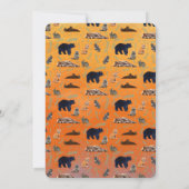 Wild Two Animals First Birthday Invitation Kaart (Achterkant)