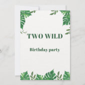 Wild TWO Boy 2e Verjaardag uitnodiging (Achterkant)