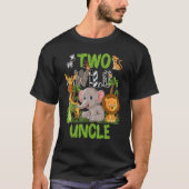 Wild Two oom Zoo Birthday Safari Oerwoud Animals T-shirt (Voorkant)