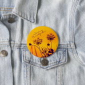 Wild Umbel Flowers schetst Paars en Gold Elegant Ronde Button 7,6 Cm (In situ)