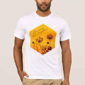 Wild Umbel Flowers schetst Paars en Gold Elegant T-shirt (Voorkant)