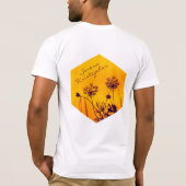Wild Umbel Flowers schetst Paars en Gold Elegant T-shirt (Achterkant)
