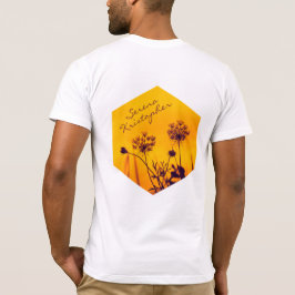 Wild Umbel Flowers schetst Paars en Gold Elegant T-shirt