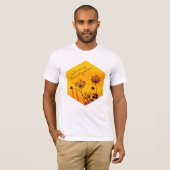 Wild Umbel Flowers schetst Paars en Gold Elegant T-shirt (Voorkant volledig)