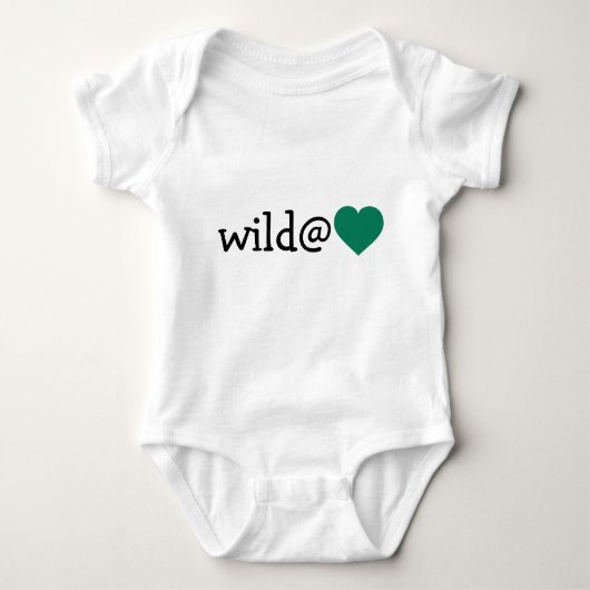 Wild van hart - groen hart romper (Voorkant)