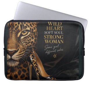 Wild van nature, krachtig door keuze laptop sleeve