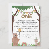 Wild Verjaardag wacht: 1 jaar verjaardag uitnodigi Kaart (Voorkant)