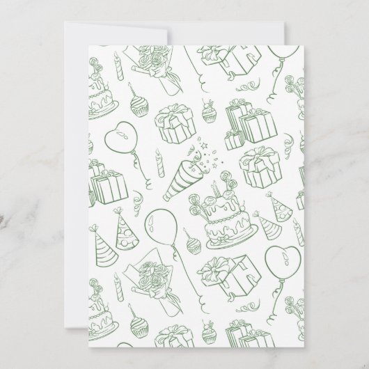 Wild Verjaardag wacht: 1 jaar verjaardag uitnodigi Kaart (Achterkant)