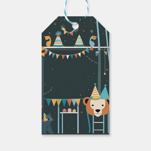 Wild verjaardagsfeest cadeau Label Cadeaulabel (Achterkant)