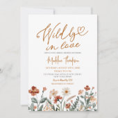Wild Verliefd Herfst Wilde Bloem Bruiloft Borrel Kaart (Voorkant)