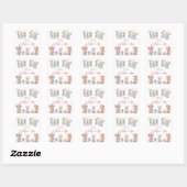 Wild Verliefd Wildbloem Waterverf Bruidsdouche Vierkante Sticker (Vel)