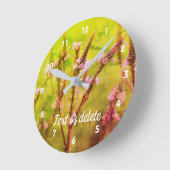Wild Vervain Flower Abstract Art gepersonaliseerd  Ronde Klok (Hoek)