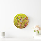 Wild Vervain Flower Abstract Art gepersonaliseerd  Ronde Klok (Huis)