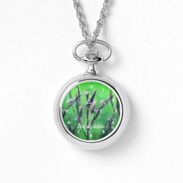 Wild Vervain Flower Abstract gepersonaliseerd Horloge (Voorkant)