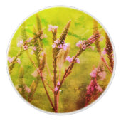 Wild Vervain Flowers Abstract Keramische Knop (Voorkant)