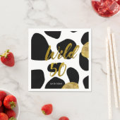 Wild vijftigjarig goudpatroonpapier servet (Insitu)