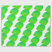 Wild vijgenrijk groen blad textuur inpakpapier (Vlak)