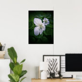Wild Violet Flower Photographic Art Print Portret (Thuiskantoor)
