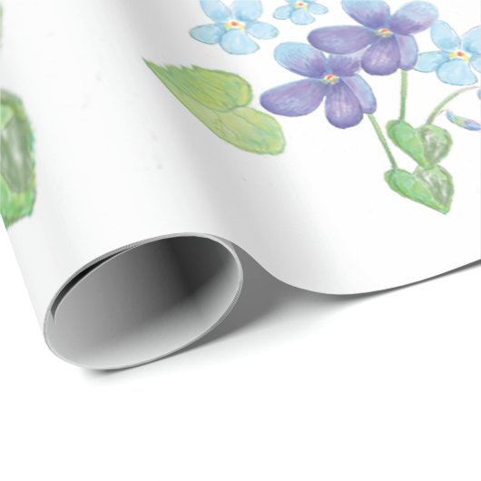 Wild Violet Flowers Cadeaupapier (Rol Hoek)