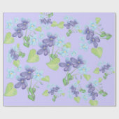 Wild Violet Flowers Cadeaupapier (Vlak)