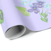 Wild Violet Flowers Cadeaupapier (Rol Hoek)