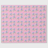 Wild Violet Flowers Roze Cadeaupapier (Vlak)