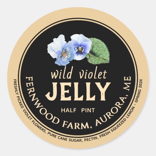 Wild Violet Jelly Classic Round Sticker (Voorkant)