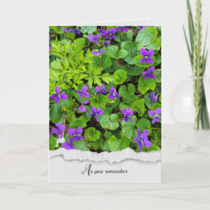 Wild Violet met Raindrops-sympathiekaart Kaart